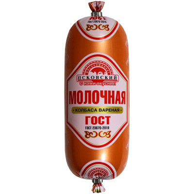 Колбаса варёная Псковский МК Молочная 1 сорт, 500г