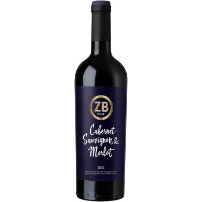 Вино ZB Каберне Совиньон и Мерло красное сухое, 750мл
