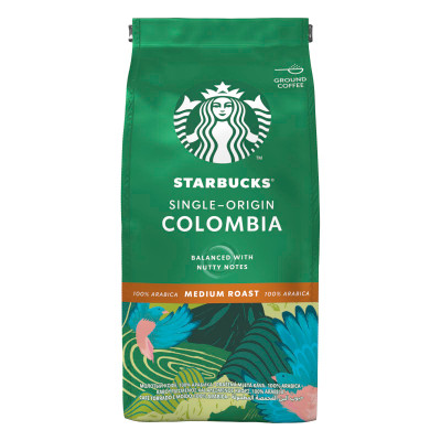 Кофе Starbucks Single-Origin Coffee Colombia натуральный жареный молотый, 200г