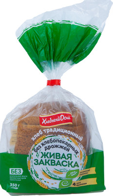 Хлеб Хлебный Дом Традиционный бездрожжевой формовой нарезка, 350г