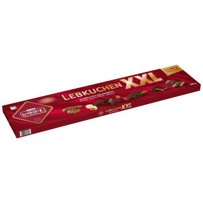 Пряники Lambertz Lebkuchen XXL глазированные молочным-тёмным-белым шоколадом, 1кг