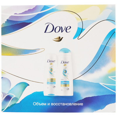 Подарочный набор Dove Коллекция Объём и восстановление Шампунь и бальзам-ополаскиватель, 450мл
