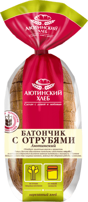Батончик Аютинский Хлеб с отрубями нарезка, 210г