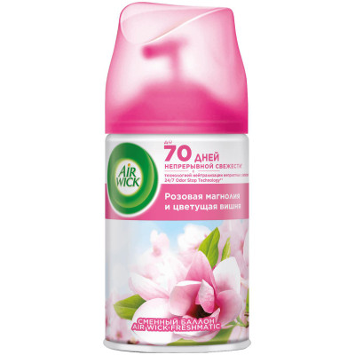 Освежитель воздуха Air Wick Freshmatic Розовая Магнолия И Цветущая Вишня, 250мл