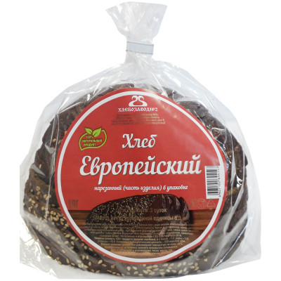 Хлеб Хлебозавод №2 Европейский ржано-пшеничный формовой нарезка, 300г