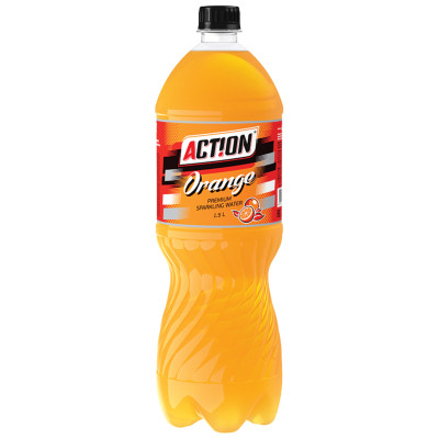 Напиток безалкогольный Action! апельсин газированный, 1.5л