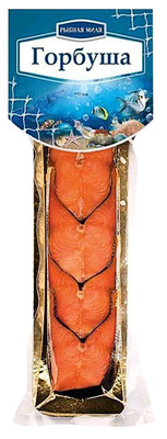 Горбуша Рыбная Миля кусочки холодного копчения косичка, 200г