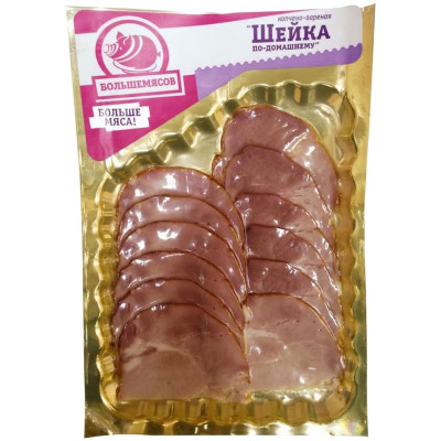 Шейка из свинины Большемясов По-Домашнему копчёно-варёная нарезка, 120г