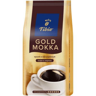 Кофе Tibio Gold Mokka натуральный жареный в зёрнах, 1кг