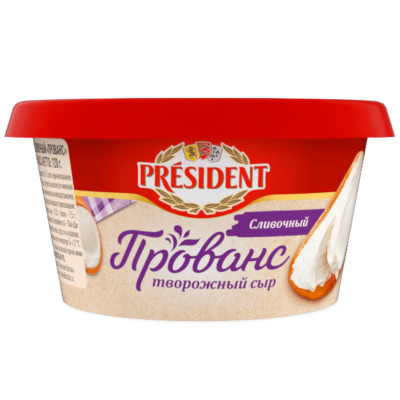 Сыр President Прованс творожный сливочный 65%, 120г