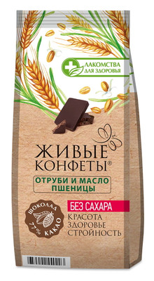 Шоколад горький Лакомства для Здоровья с отрубями и маслом пшеницы, 100г
