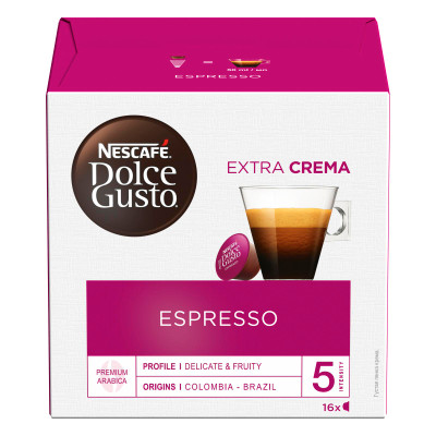Кофе в капсулах Nescafé Dolce Gusto эспрессо натуральный жареный молотый, 16x5.5г