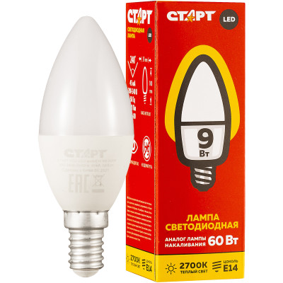Лампа Старт Eco LEDCandle E14 светодиодная