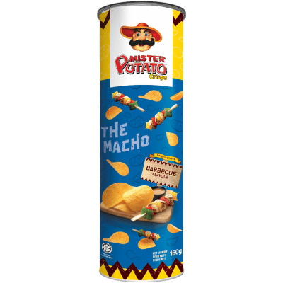 Картофельные чипсы Mister Potato со вкусом барбекю, 160г
