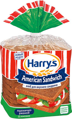 Хлеб Harry's American Sandwich пшенично-ржаной, 470г