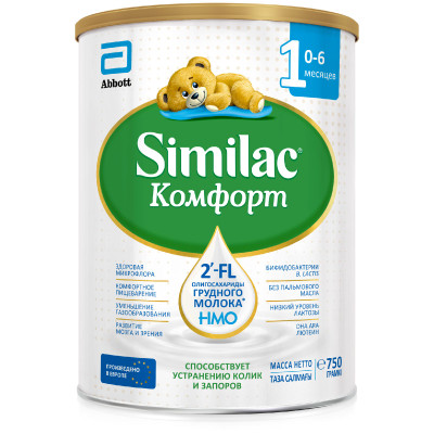 Смесь Similac Комфорт сухая c 0 до 6 месяцев, 750г