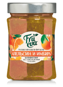 Конфитюр Frueva из апельсина с имбирём, 310г