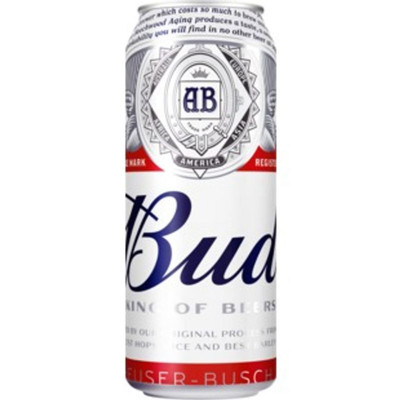 Пиво Bud светлое 5%, 450мл