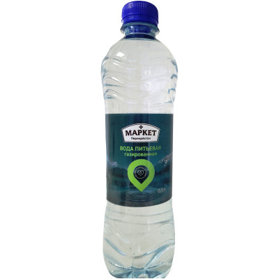 Вода Люкс природная питьевая газированная Маркет, 500мл