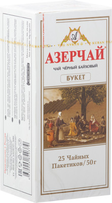 Чай Азерчай Букет чёрный байховый в пакетиках, 25x2г