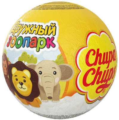 Шар Chupa Chups из молочного шоколада с игрушкой-сюрпризом в ассортименте, 20г