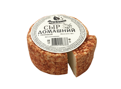 Сыр Любони Домашний с паприкой и чесноком 45%, 280г