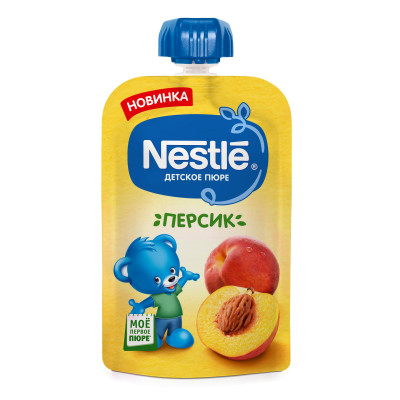 Пюре Nestlé персиковое с 4 месяцев, 90г