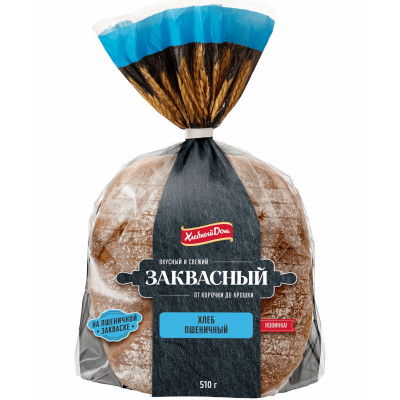 Хлебный Дом Хлеб Заквасный пшеничный нарезанный, 510г