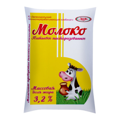 Молоко ЗМК пастеризованное 3.2%, 800мл