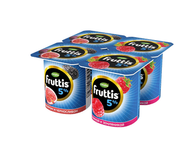 Продукт йогуртный Fruttis инжир-чернослив-малина-земляника 5%, 115г