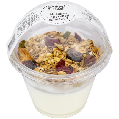 Йогурт Yogurt Shop с ореховой гранолой обогащённый бифидобактериями 7.6%, 175г