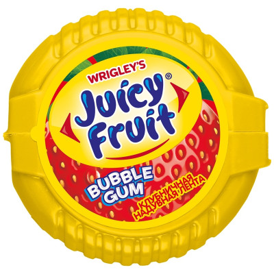 Жевательная резинка Juicy Fruit Клубничная надувная лента, 30г