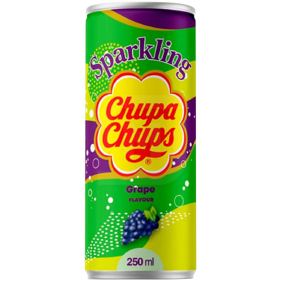 Напиток Sparkling Chupa Chups Виноград газированный, 250мл