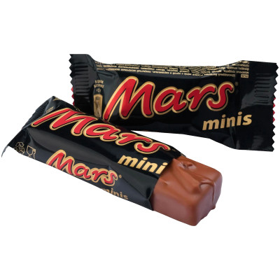 Батончики Mars Minis шоколадные c нугой и карамелью