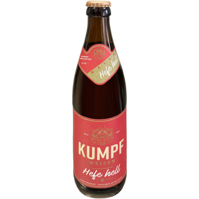 Пиво Kumpf Лагер пшеничный светлое непастеризованное нефильтрованное неосветленное, 500мл