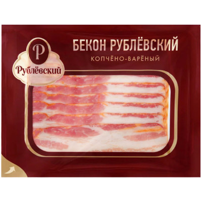 Бекон свиной Рублёвский копчёно-варёный категории В, 150г