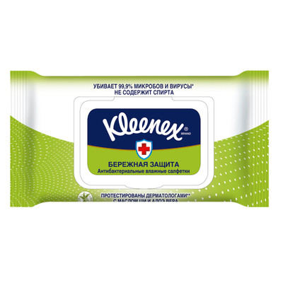 Салфетки влажные Kleenex антибактериальные, 40шт