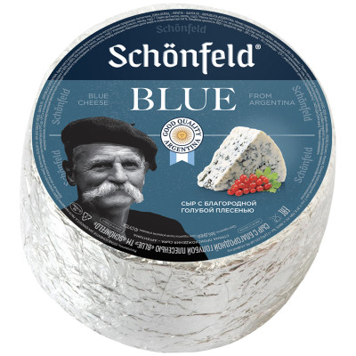 Сыр мягкий Schonfeld Blue с голубой плесенью 54%