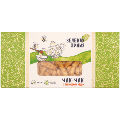 Восточные сладости Чак-Чак с гречишным мёдом Зелёная Линия, 200г