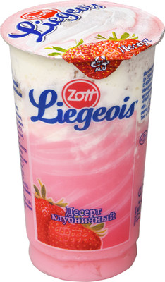 Десерт молочный Zott Liegeois клубника-сливочный мусс 2.4%, 175г
