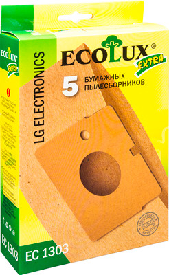 Мешок-пылесборник EcoLux ЕС1303 бумажный для пылесосов LG TB36 DB42, 5шт