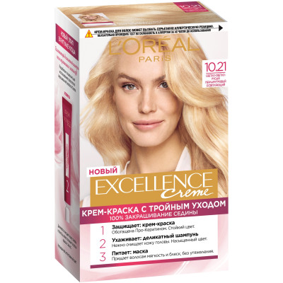Крем-краска для волос L'Oreal Paris Excellence Creme светло-русый перламутровый 10.21