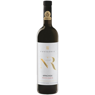 Вино Фанагория Номерной Резерв красное полусладкое 13%, 375мл