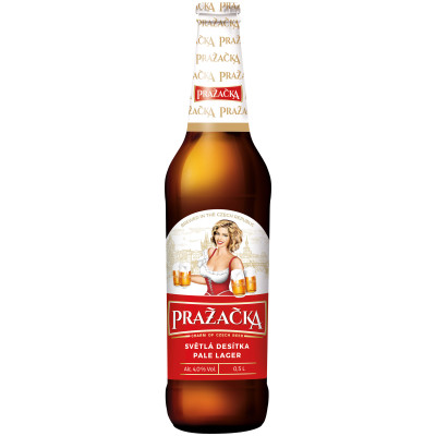 Пиво Prazacka Чешское классическое светлое 4%, 500мл