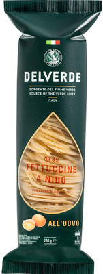 Макароны Delverde Fettuccine allUovo A Nido №89 из твёрдых сортов пшеницы, 250г