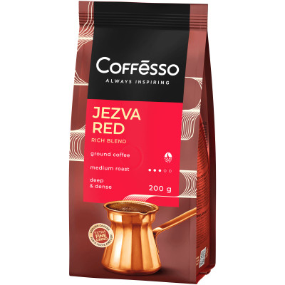 Кофе Coffesso Jezva Red молотый жареный для турки, 200г