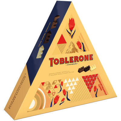 Шоколад швейцарский Toblerone ассорти с медово-миндальной нугой, 120г