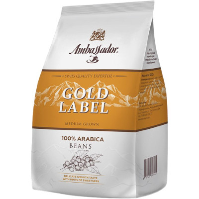 Кофе Ambassador Gold Label в зёрнах, 1кг