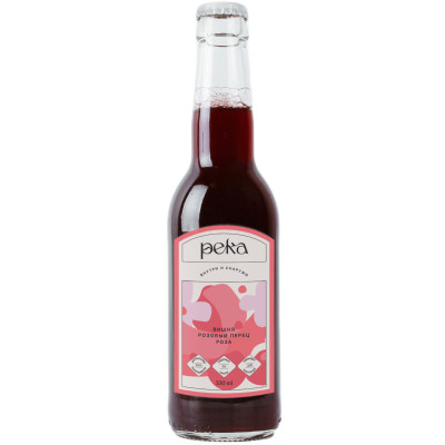 Напиток газированный Река Лимонад Вишня, Розовый перец, Роза, безалкогольный сокосодержащий, 330мл
