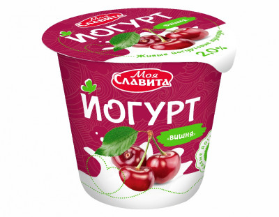Йогурт Моя Славита Вишня 2%, 140г
